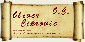 Oliver Ćiprović vizit kartica